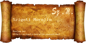 Szigeti Morella névjegykártya